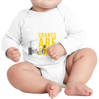 Funny Crane Operator Gift Construction Tower Crane Kids Boys Long Sleeve Baby Bodysuit | Artistshot