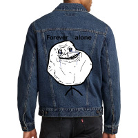 Troll Forever Alone Cool Vector Design Men Denim Jacket | Artistshot