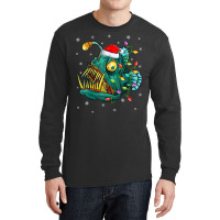 Anglerfish Xmas Lighting Reindeer Hat Anglerfish Christmas T Shirt Long Sleeve Shirts | Artistshot