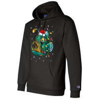 Anglerfish Xmas Lighting Reindeer Hat Anglerfish Christmas T Shirt Champion Hoodie | Artistshot