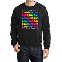 Limited Edition 100 Days Of School 100 Days Smarter Heart Love Boy Gir Crewneck Sweatshirt | Artistshot