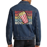 Movie Cinema Television Gift Movie Night Classic  Cute Blue Men Denim Jacket | Artistshot