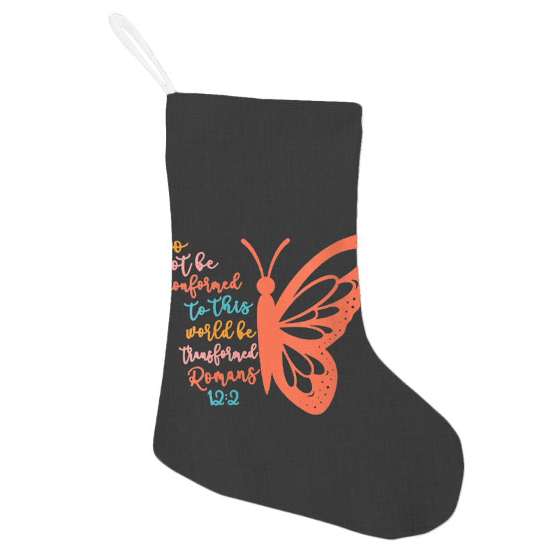 Womens Do Not Be Conformed To This World Be Transformed Romans 122 V-n Holiday Stocking | Artistshot