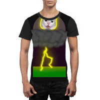 Cat Lightning Memet Graphic T-shirt | Artistshot