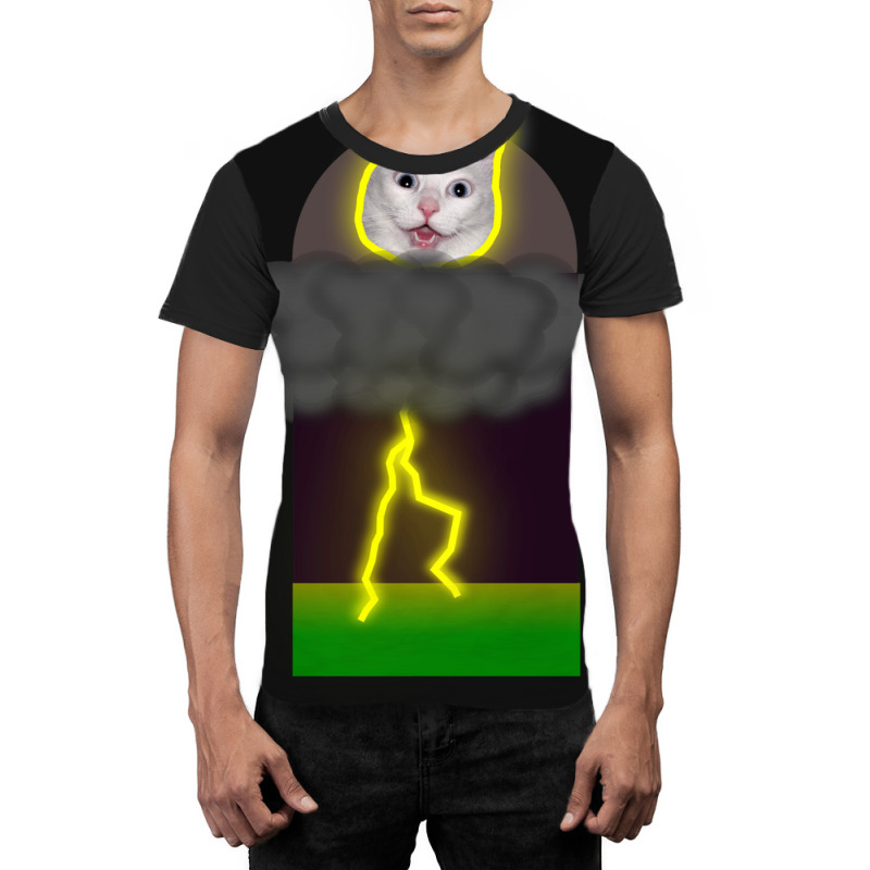 Cat Lightning Memet Graphic T-shirt by CAMMIGRAHAM | Artistshot