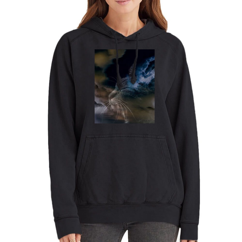 Cat Lightning Of A Cute Tabby Cat Amongst The Dark Clouds And Thunder  Vintage Hoodie by CAMMIGRAHAM | Artistshot