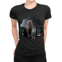 Cat Lightning Of A Super Cute Singing Russian Blue Cat With Lightning  Ladies Fitted T-shirt | Artistshot