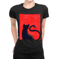 Cat Lightning S Graphic Ladies Fitted T-shirt | Artistshot