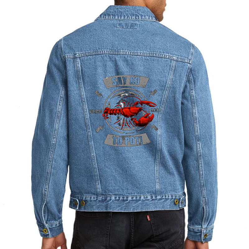 Red Lobster Funny Men Denim Jacket | Artistshot
