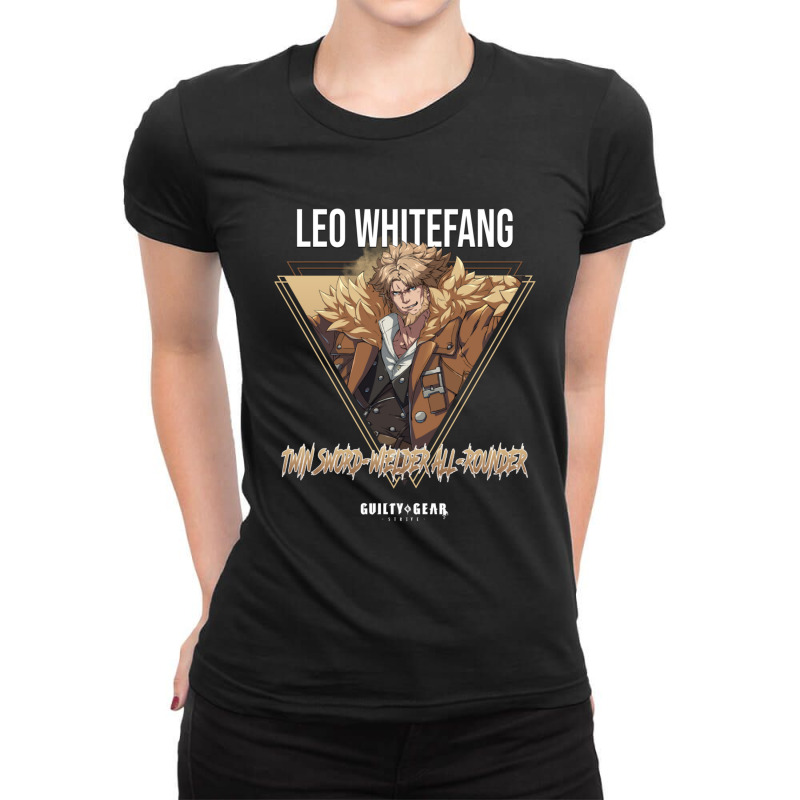 Guilty Gear Strive  Twin Swordwielder Allrounder Leo Whitefang 1 Ladies Fitted T-Shirt by DevynGiorgio | Artistshot