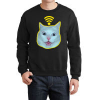 Cat Meme  Free Wifi Crewneck Sweatshirt | Artistshot