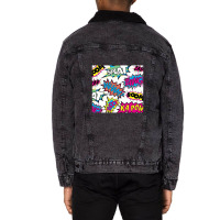 Pow Bang Splat 1 Unisex Sherpa-lined Denim Jacket | Artistshot