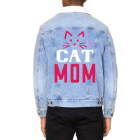 Funny Cat Mom 01 01 Unisex Sherpa-lined Denim Jacket | Artistshot