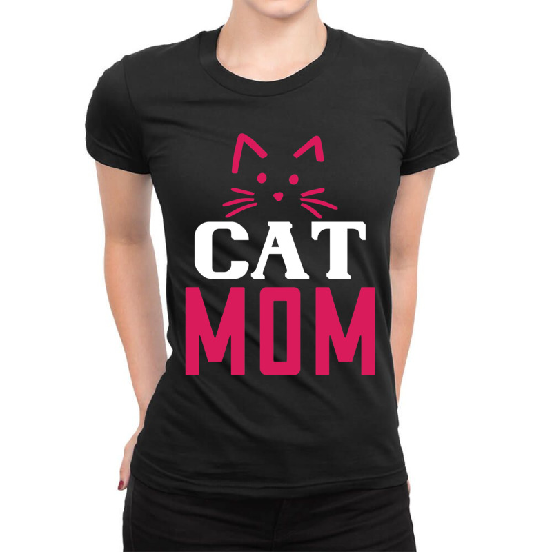 Funny Cat Mom 01 01 Ladies Fitted T-Shirt by CAMMIGRAHAM | Artistshot