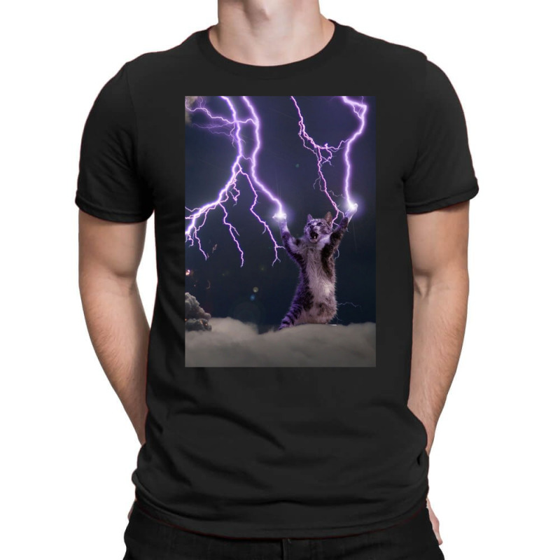 Lightning Cat T-Shirt by CAMMIGRAHAM | Artistshot