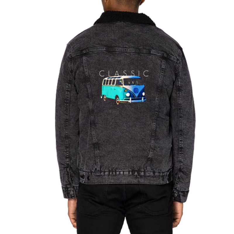 Vw Bus Classic Microbus Car Unisex Sherpa-lined Denim Jacket | Artistshot