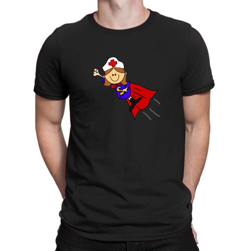 Funny Nurse Superhero With Red Cape T-shirt | Artistshot