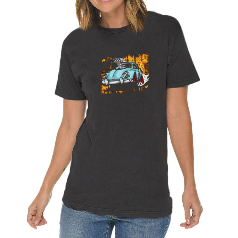 Vw Classic Drag Beetle Vintage T-shirt | Artistshot