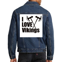 I Love Vikingx27s Shirt Viking  Aesthetic Music Men Denim Jacket | Artistshot