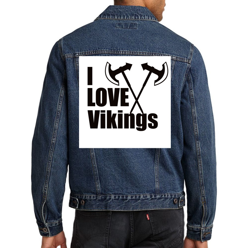 I Love Vikingx27s Shirt Viking  Aesthetic Music Men Denim Jacket | Artistshot