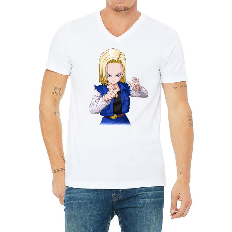 Android 18 Zurini V-neck Tee | Artistshot