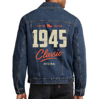 1945 Classic Birthday Gift Men Denim Jacket | Artistshot