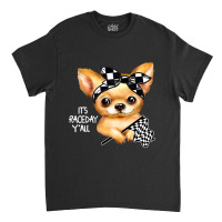 Chihuahua Dog Dirt Track Racing Checkered Race Flag Chihuahua Puppy 50 Classic T-shirt | Artistshot