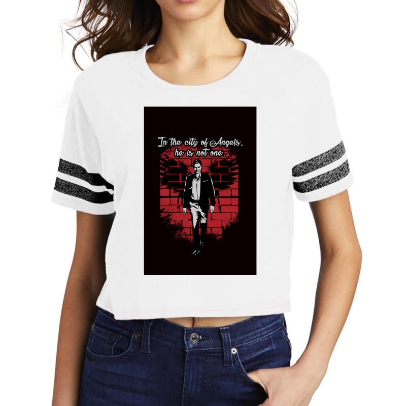 In The City Of Angels Poster 80s Scorecard Crop Tee by devineustisv | Artistshot