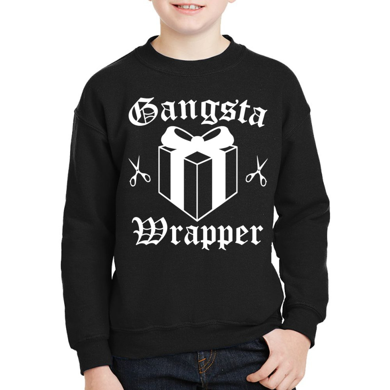 Gangsta Wrapper Christmas Holiday Youth Sweatshirt | Artistshot