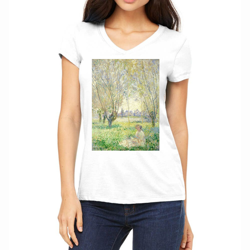 Monet Lady Summer Women's V-Neck T-Shirt by ernestotucker | Artistshot