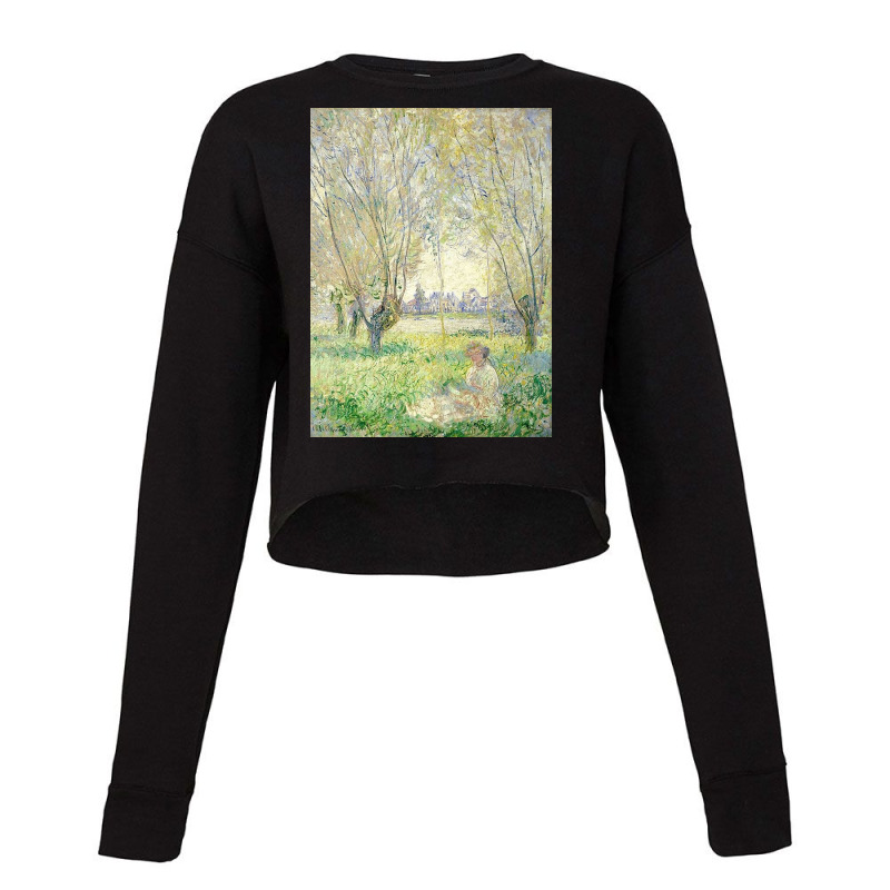 Monet Lady Summer Cropped Sweater by ernestotucker | Artistshot