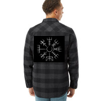 Vegvisir Viking Compass Art Icelandic Staves  Hippie Travel Flannel Shirt | Artistshot