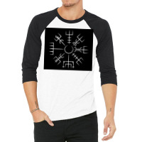 Vegvisir Viking Compass Art Icelandic Staves  Hippie Travel 3/4 Sleeve Shirt | Artistshot