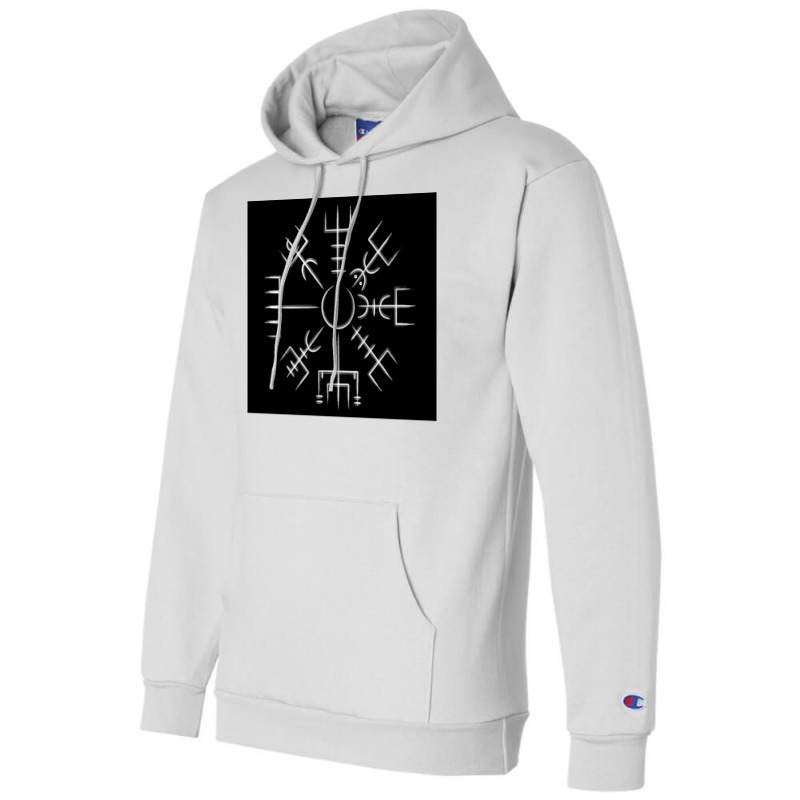 Vegvisir Viking Compass Art Icelandic Staves  Hippie Travel Champion Hoodie | Artistshot