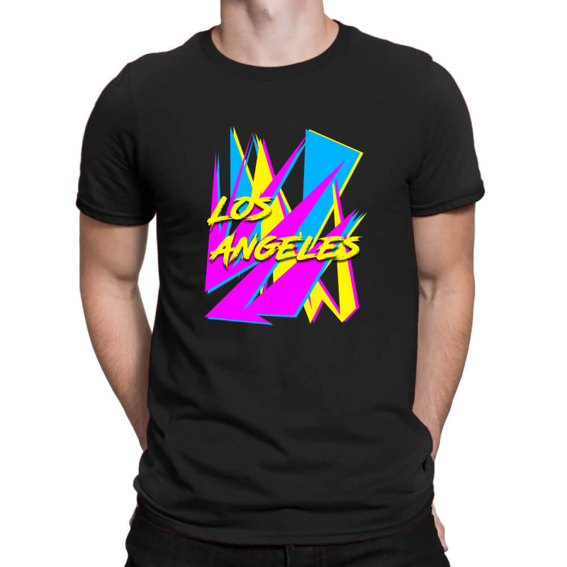 Los Angeles Retrowave Sharp Angles Cmyk Neon 80s Edition 1 T-shirt | Artistshot