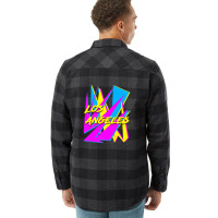 Los Angeles Retrowave Sharp Angles Cmyk Neon 80s Edition 1 Flannel Shirt | Artistshot