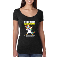 Unicorn Fighting Endometriosis Awareness Women's Triblend Scoop T-shirt | Artistshot