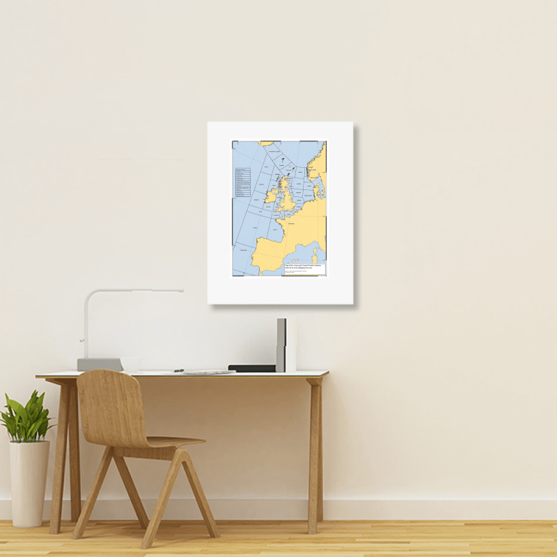 Uk Shipping Forecast Map  Blue Cute Trending Portrait Canvas Print | Artistshot