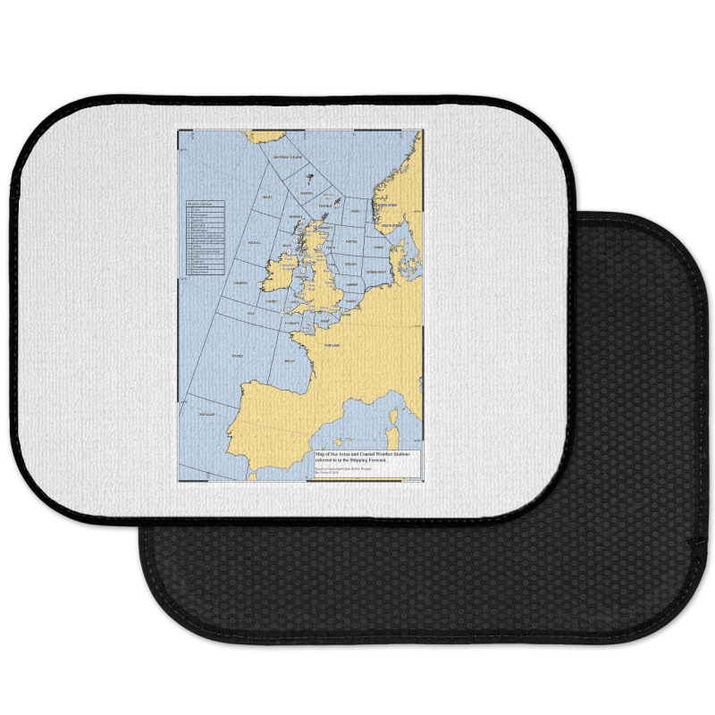 Uk Shipping Forecast Map  Blue Cute Trending Rear Car Mat | Artistshot