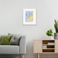 Uk Shipping Forecast Map  Blue Cute Trending Metal Print Vertical | Artistshot