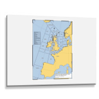 Uk Shipping Forecast Map  Blue Cute Trending Metal Print Horizontal | Artistshot