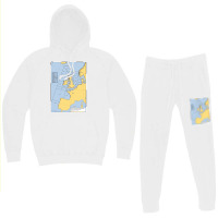 Uk Shipping Forecast Map  Blue Cute Trending Hoodie & Jogger Set | Artistshot