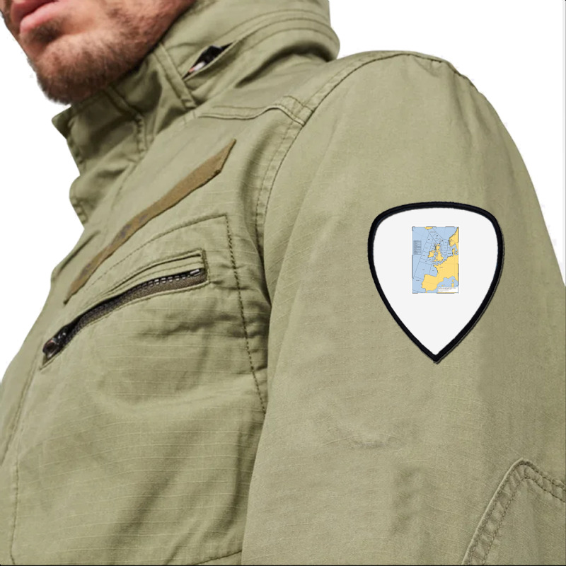 Uk Shipping Forecast Map  Blue Cute Trending Shield S Patch | Artistshot