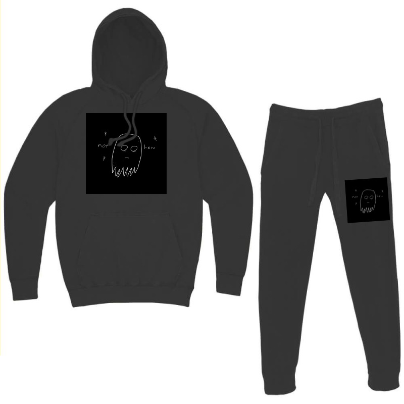 Not Here Sad Ghost Poster Gift Hoodie & Jogger set by reemerchenott | Artistshot