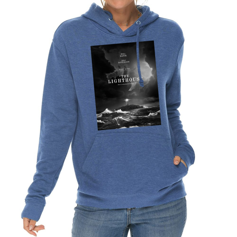 Black Color The Lighthouse Classic Girl 70s Lightweight Hoodie | Artistshot