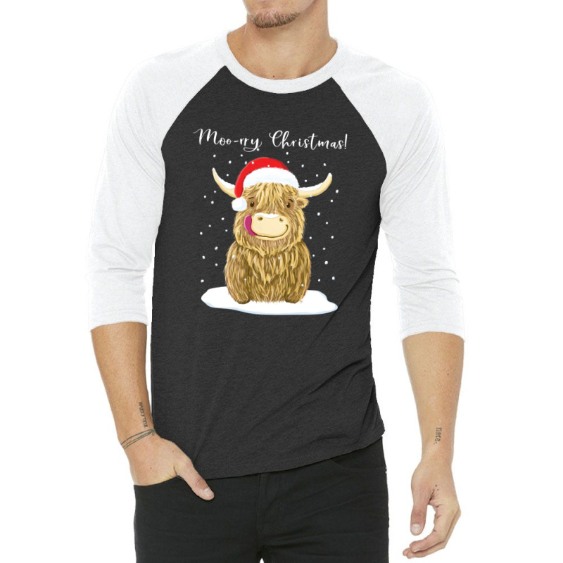 Scottish Highland Cow 3/4 Sleeve Shirt | Artistshot