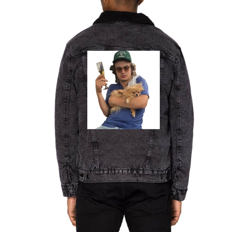 Joe Keery Poster Love Unisex Sherpa-lined Denim Jacket | Artistshot