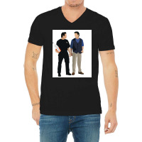 Joey And Chandler Poster Trending V-neck Tee | Artistshot