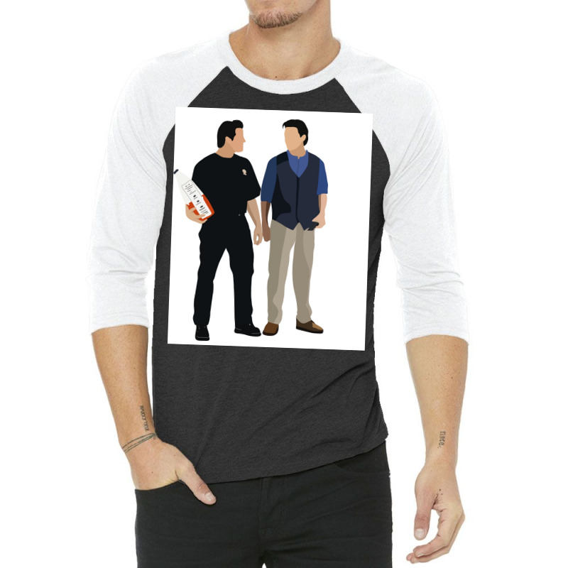 Joey And Chandler Poster Trending 3/4 Sleeve Shirt | Artistshot