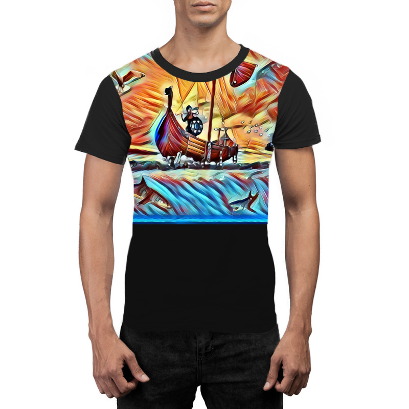 Viking Warrior In A Boat  Vintage Hipster Graphic T-shirt | Artistshot